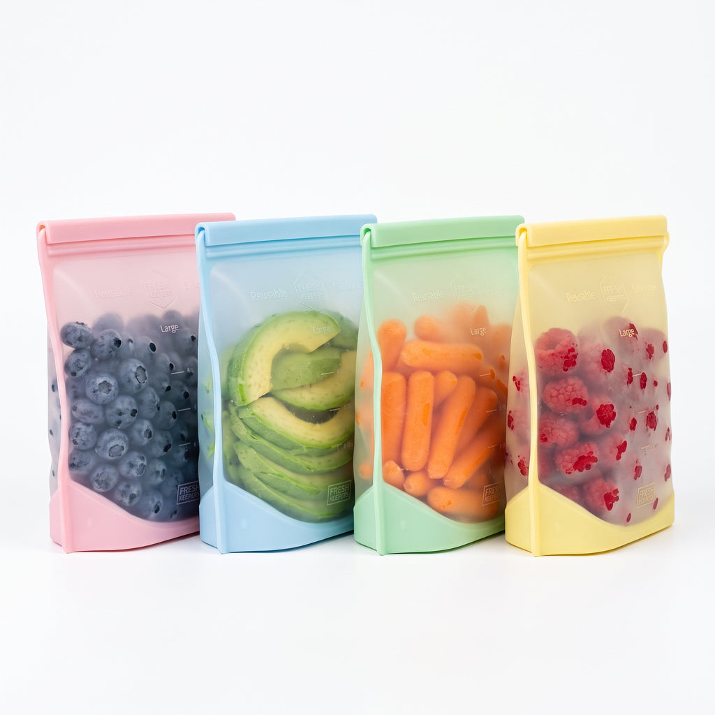 Reusable Leakproof Silicone Food Storage Bags