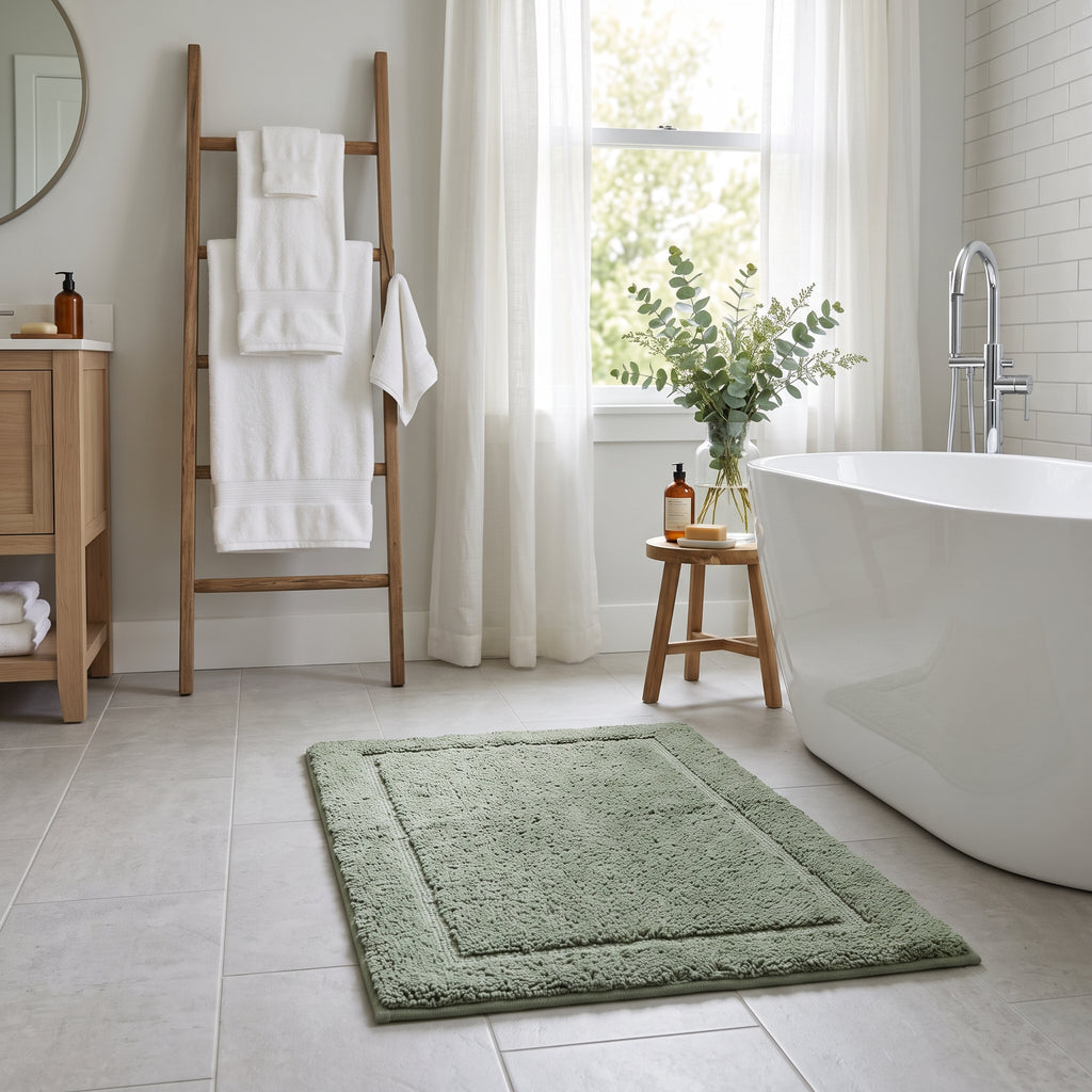 Machine Washable Anti-Skid Microfiber Floor Mat For Shower