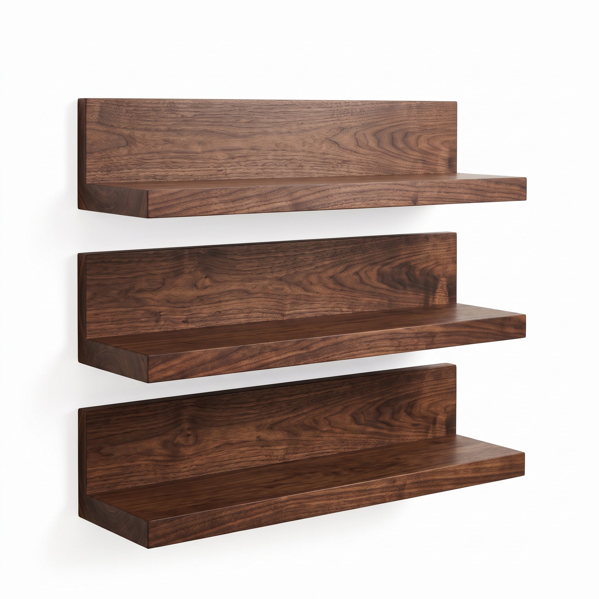 Hidden Bracket Wooden Floating Display Rack